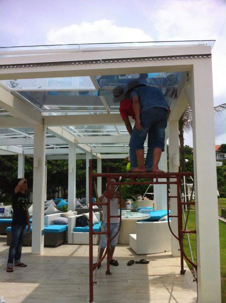 Dự án dán phim Wintech Hàn Quốc Gray 10 tại Oasis Resort Long Hải